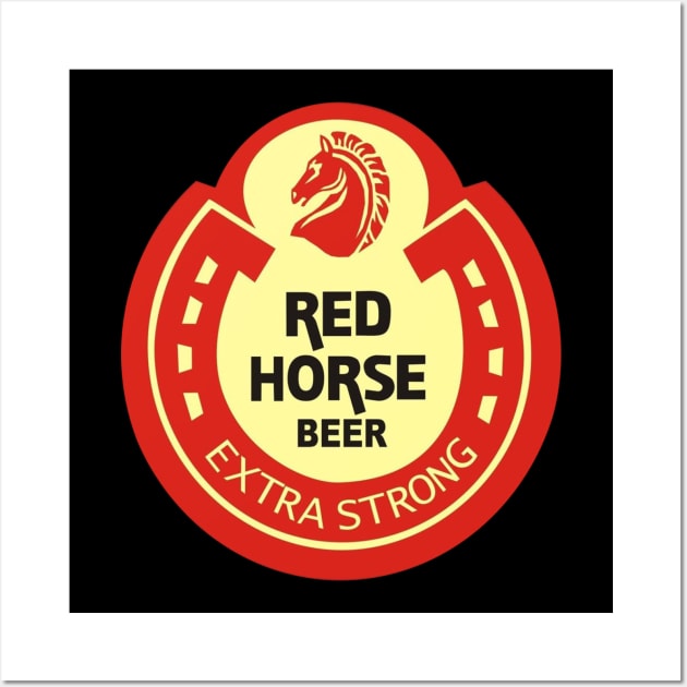 Red Horse Wall Art by Tees_N_Stuff